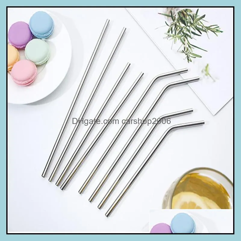 straw stainless steel 304 straw bottle drink straw with retail package cardboard box eight combinations available