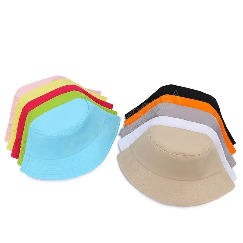 Katoenen emmer hoeden vrouwen zomer zonnebrandcrème panama hoed voor unisex vaste kleur buiten visser hoed strand pet
