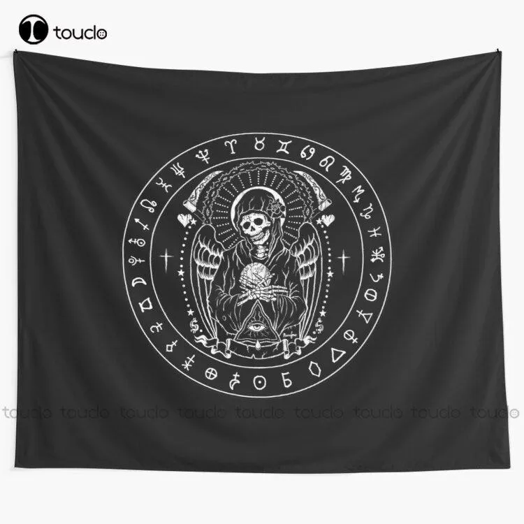 Tapestries heliga död Santa Muerte tapestry vägghängningar till salu filt sovrum sovrummet dekoration bakgrund walltapestries