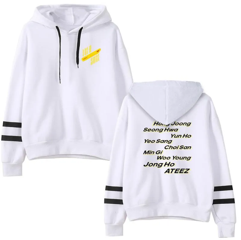 Женские толстовка толстовок для толстовки Ateez Boys/Girls Kpop Hoodie подростка Z Женщины с длинным рукавом. Случайный вручив.