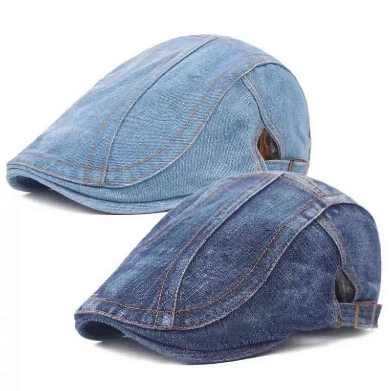 Denim baret hoeden verstelbare mannen dames spijkerbroek