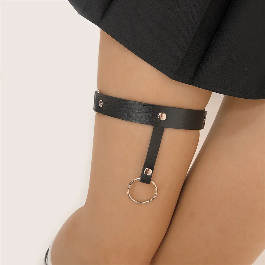 Goth – harnais élastique Sexy, ceinture de jarretelles pour femmes, chaîne de cuisse, déco, Lingerie féminine, Bondage, boîte de nuit, bijoux de corps Grunge