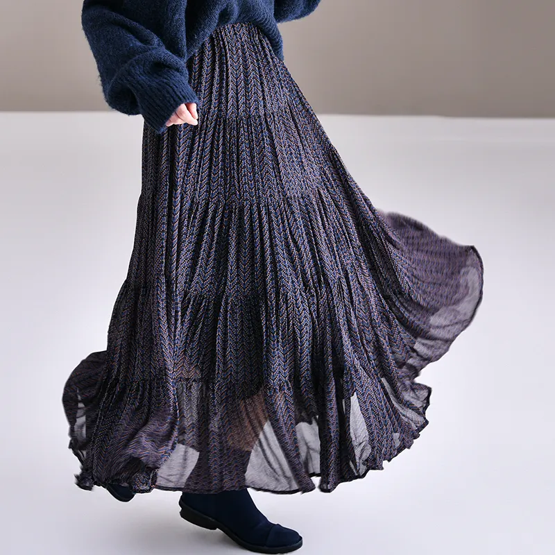 Bloom chiffon deals pleat skater