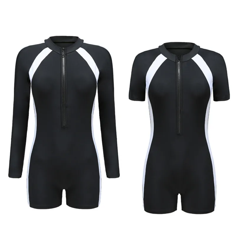 Women Swim Wear One Piece Swimsuit Ladies Long Sleeves Bathing