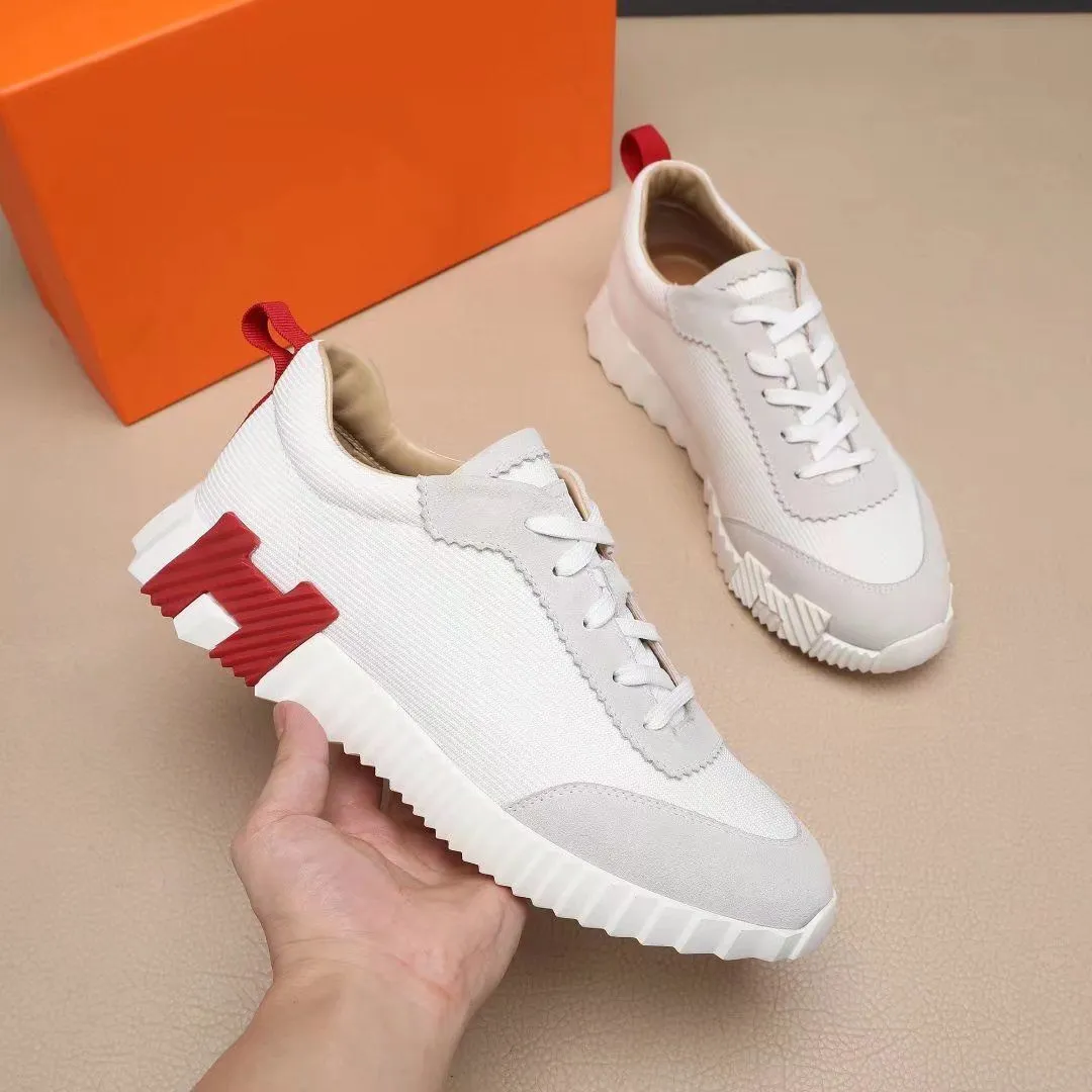 Mens Leather Casual Shoes Breathable Round Toe Sneakers