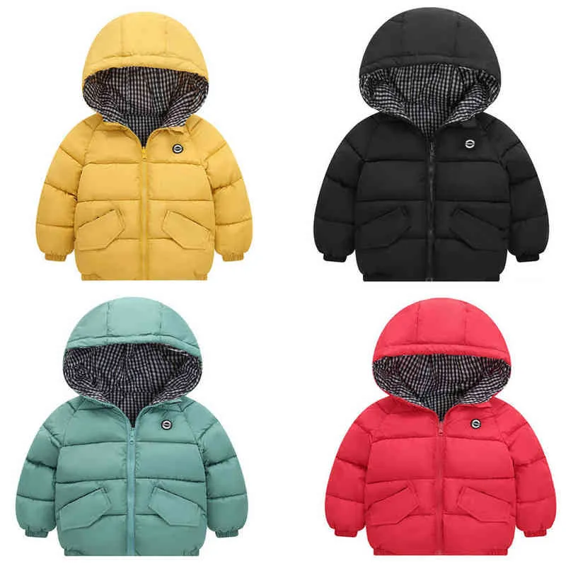 Kids Cotton Coat Clothes Thickened Down 2022 Girls Baby Children Winter Warm Jacket Zipper Hooded Costume Toddlerboys Runaway J220718