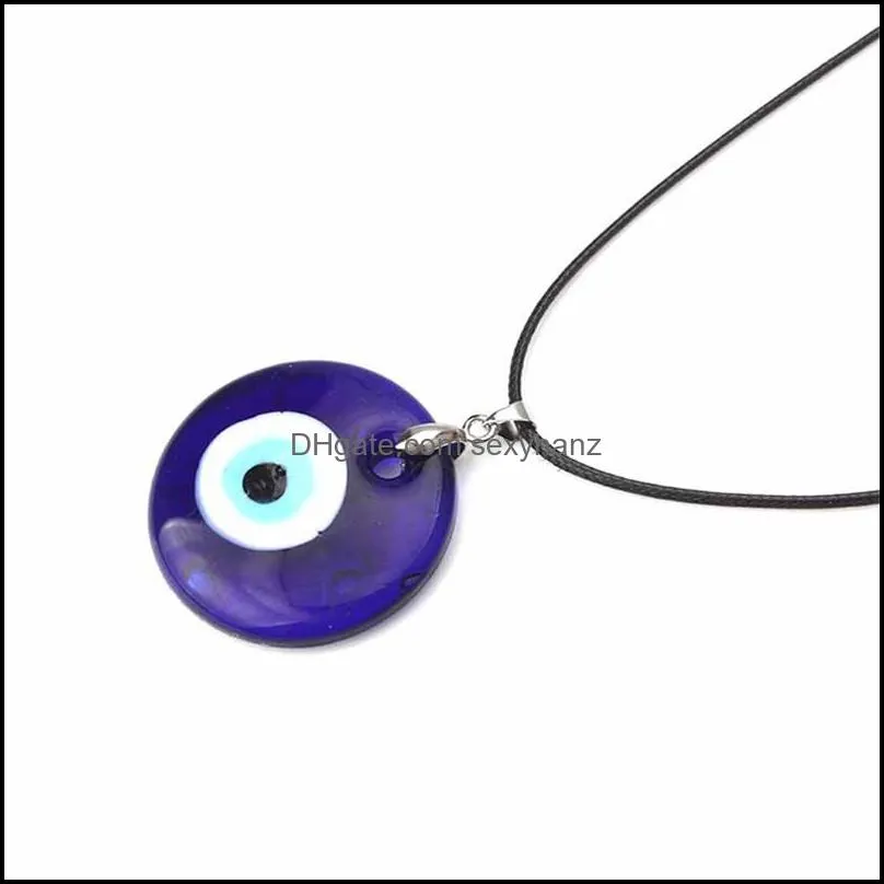 Blue Turkey Evil Eyes Pendent Necklace for Men Women Classic Ethnic Turkish Lucky Eyes Choker Necklace Jewelry Accessories C3