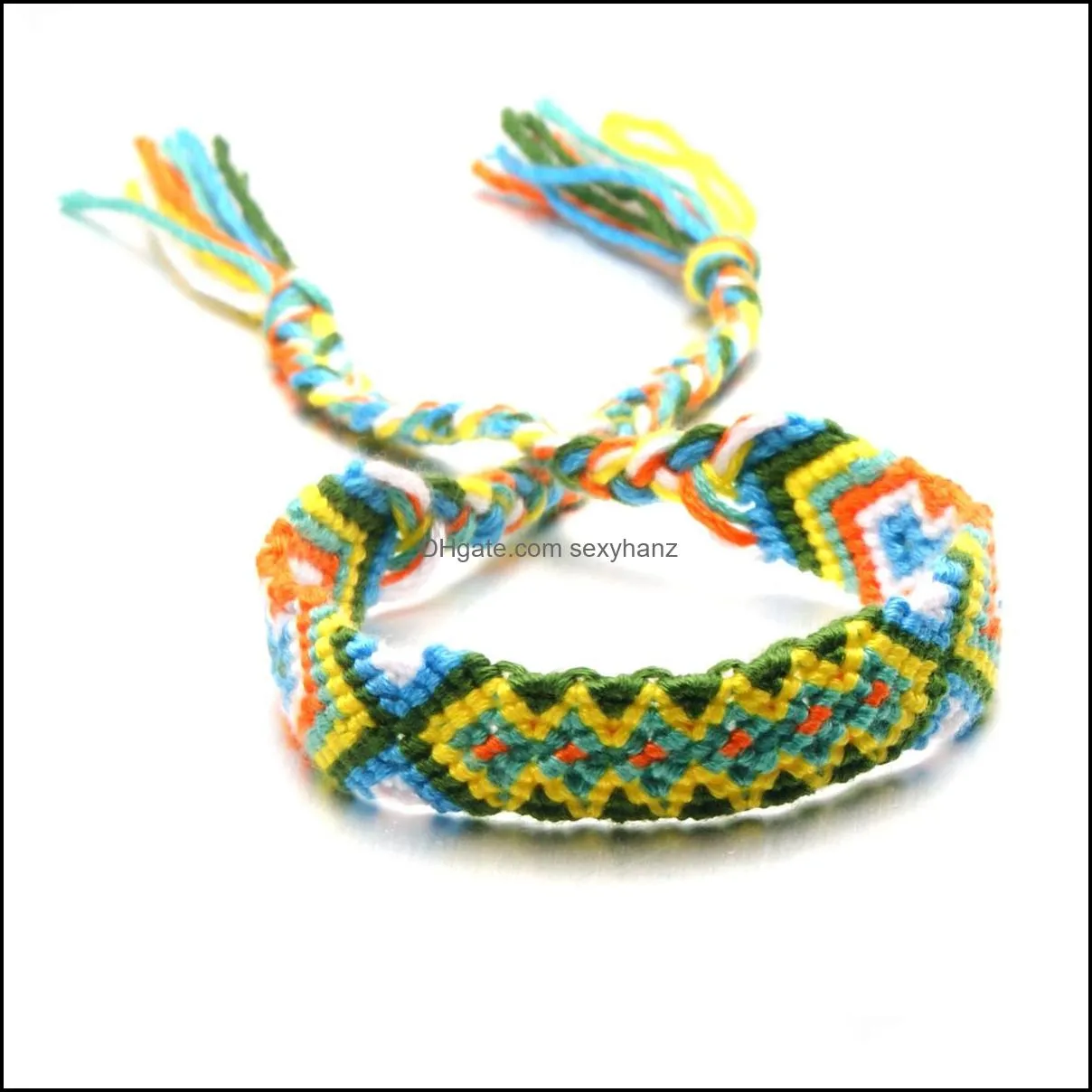 woven bracelet nepalese national wind hand braided rainbow friendship bracelet