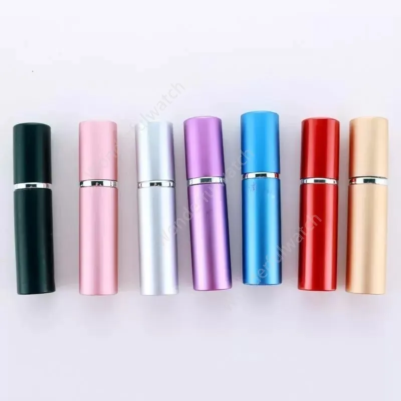 5ml Perfume Bottle Aluminium Anodized Compact Perfume Atomizer Fragrance Glass Scent-bottle Travel Refillable Makeup Spray Bottle 1000pcs DAW478