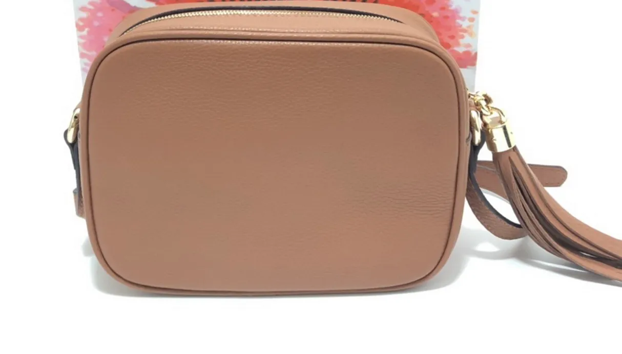 Moda feminina Mulher bolsa de couro Disco Soho Bolsa de câmera de ombro de ombro Crossbody Messenger Top qualidade preta vermelha marrom nude rosa