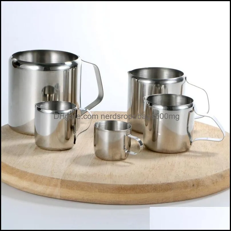 Mini Jug Stainless Steel With Handle Pitcher Flower Art Cup Sharp Mouth Barista Tool Coffee Latte Mug Hot Sale 9 3jr K2