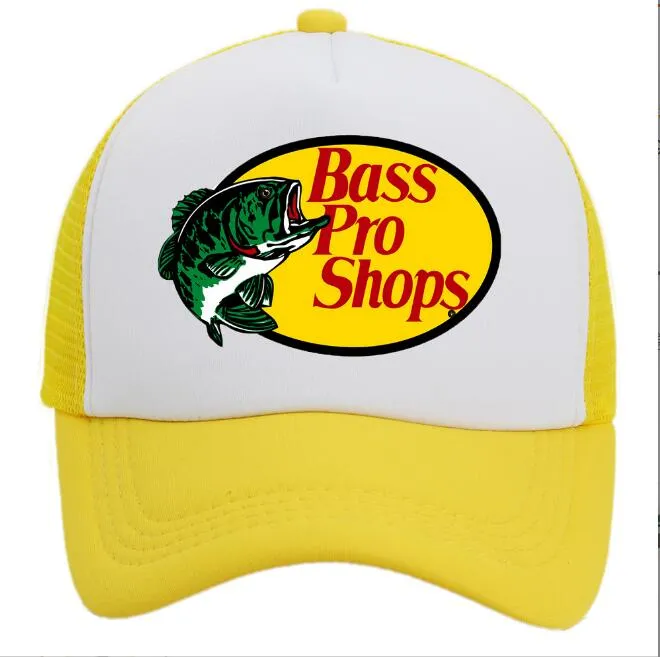 Bass Pro Trucker Hat Mesh Logo Snapback Cap For Fishing, Hunting