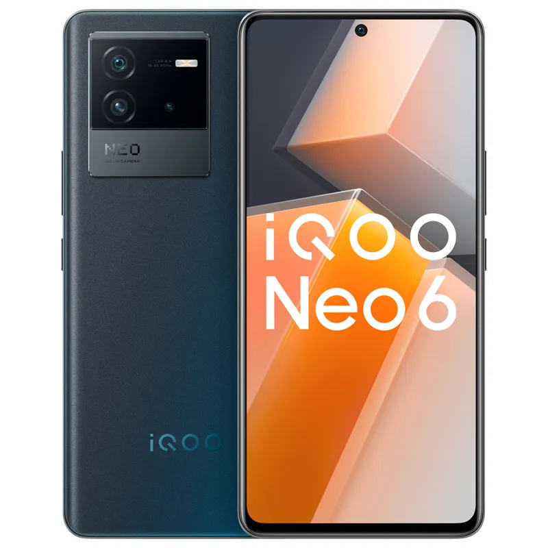 Oryginalny Vivo IQOO NEO 6 5G Telefon komórkowy 12 GB RAM 256GB ROM 64.0MP OIS NFC Snapdragon 8 Gen1 Android 6.62 "AMOLED 120Hz Pełny ekran Identyfikator odcisków palców twarz Smart Cell Telefon