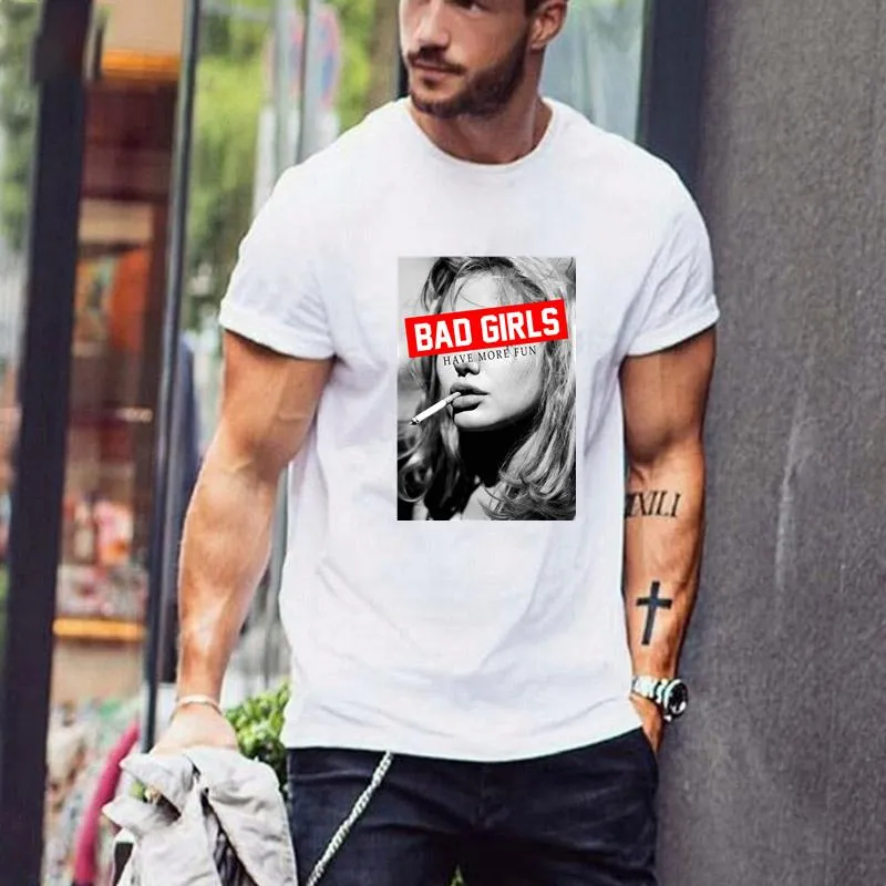 T-shirty męskie Trydność 50917#Cool Unisex T Shirt Swag V45 Bad Girl