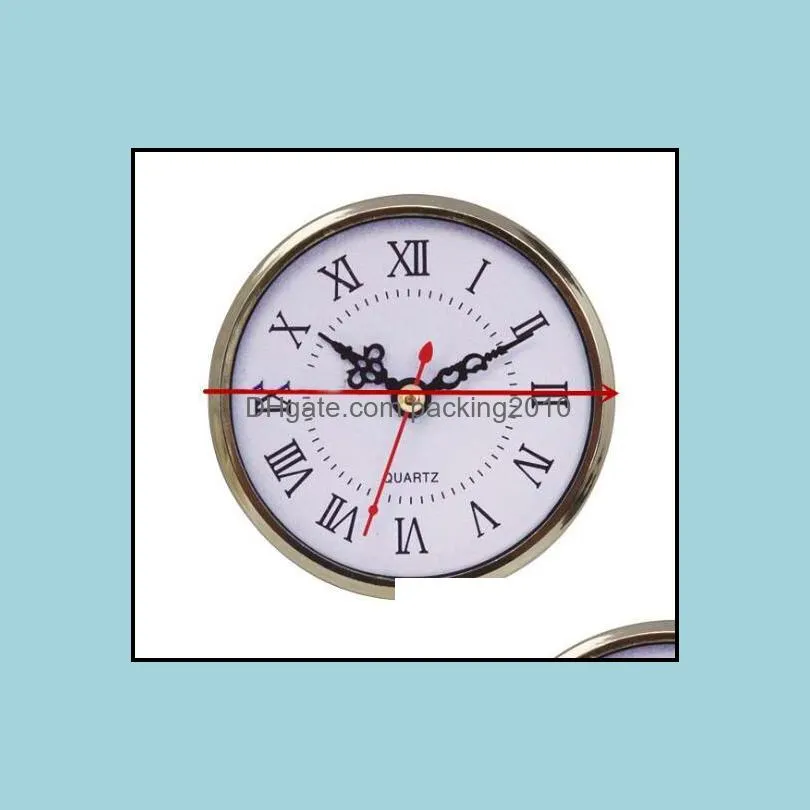 Fashion 90mm Mini Insert Clock Watch Japanese PC12888 Quartz Movement Gold/Silver Plasatic UP Clock Insert Roman Numerals Clocks