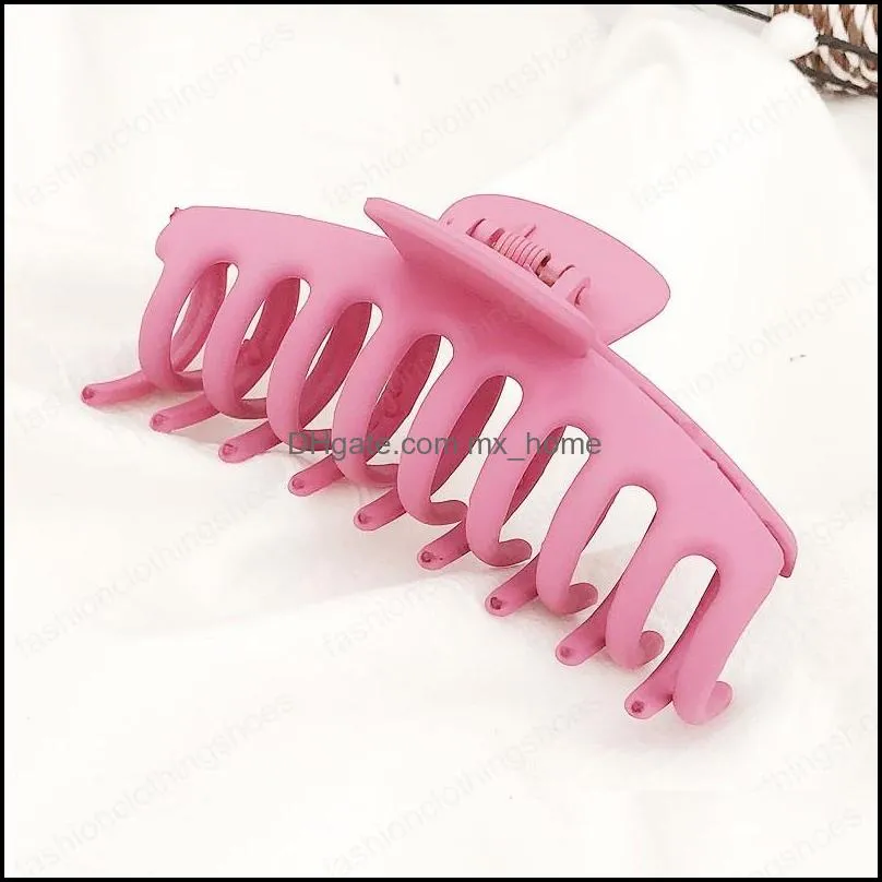 Fashion Sweet and versatile simple large 11cm hair clips matte color bath hair catch Women girl for Hair Accessories
