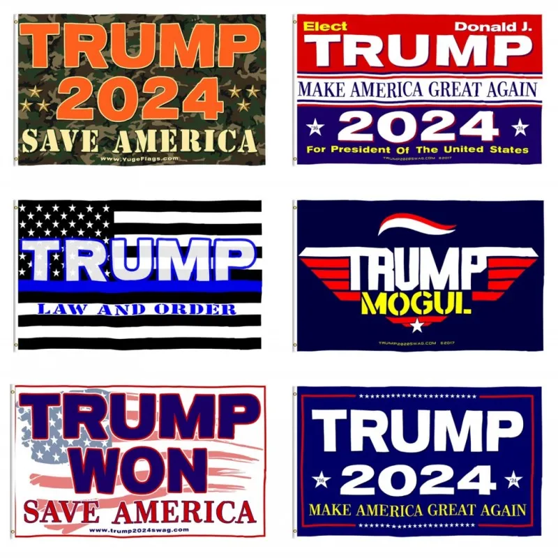 3x5 ft Trump wygrał flagę 2024 Flagi wyborcze Donald The Mogul Save America 150x90cm Banner DHL Wysyłka 798 D3