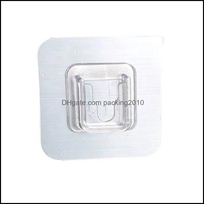 double-sided adhesive hook hanger strong transparent hooks suction cup sucker wall storage holder fhl145-zwl488-2