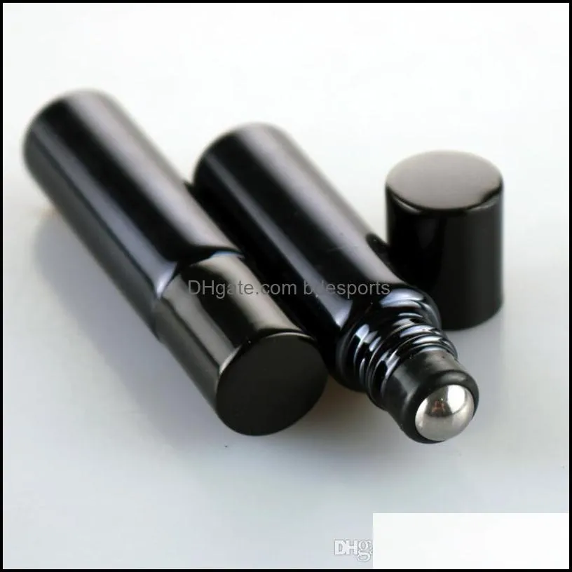 5ml UV Roll On Bottle Gold and Silver  Oil Steel Metal Roller ball fragrance Perfume Vials LX6464