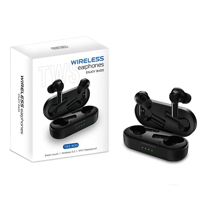 TWS-Kopfhörer, echte kabellose Kopfhörer, Bluetooth 5.0, Gaming-Headset für iPhone, iOS, Samsung, Handy, Typ-C-Ladebox, automatische Kopplung, Stereo-Musik, Bass, In-Ear-Ohrhörer