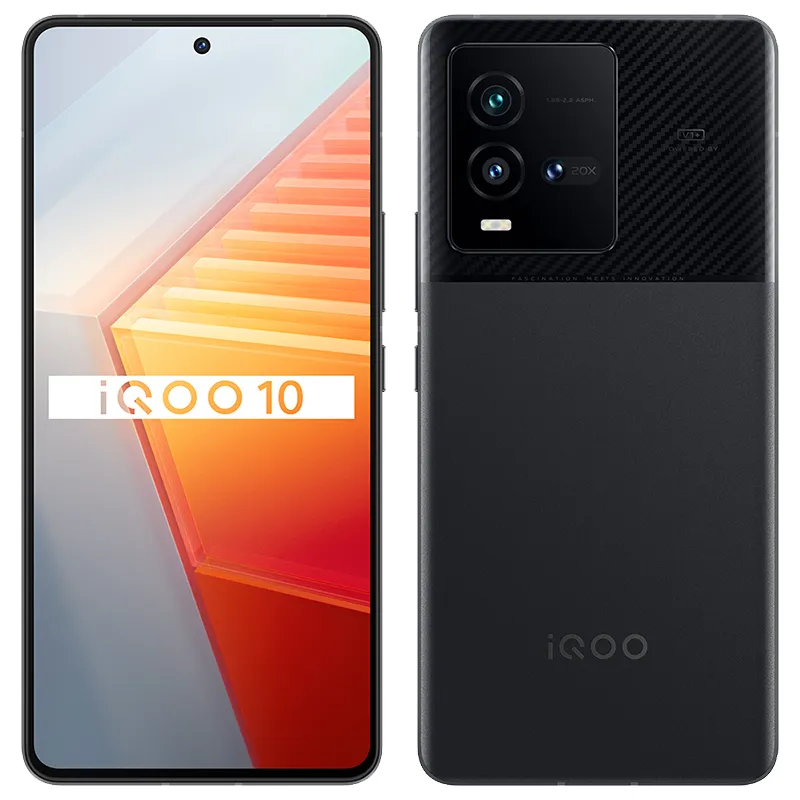 Oryginalny Vivo Iqoo 10 5G Telefon komórkowy 8 GB 12 GB RAM 256GB 512GB ROM Snapdragon 8 Plus Gen 1 50MP NFC Android 6.78 "120Hz Identyfikator odcisków palców Pełny ekran FOLED FACE Wake Smart Cellphone