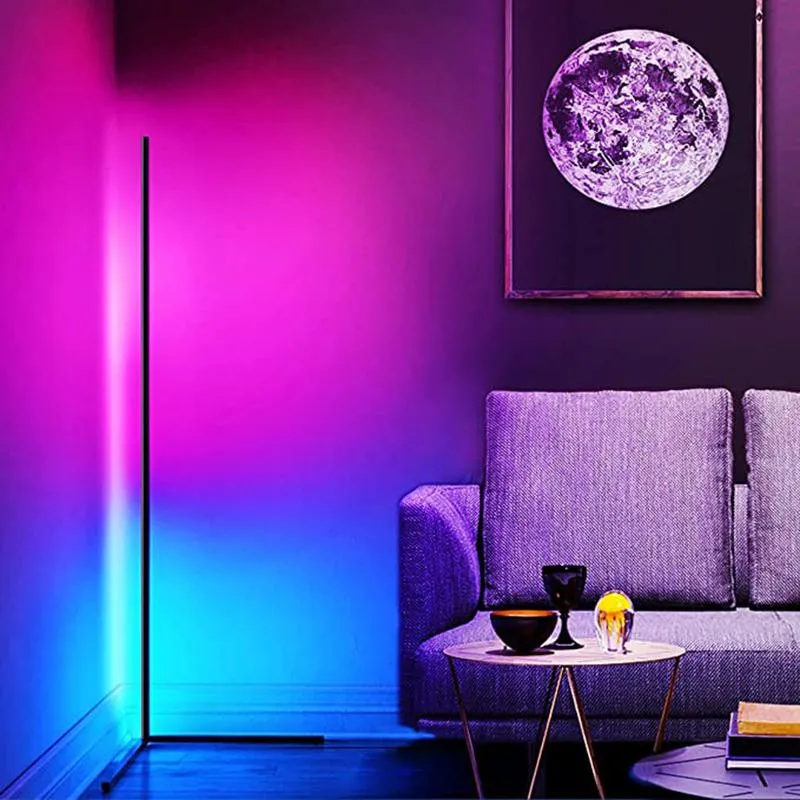 Lampade Da Terra Lampada Ad Angolo Moderna A LED RGB Soggiorno, Camera Da  Letto, Atmosfera Interna, Illuminazione Da Terra Du 34,8 €