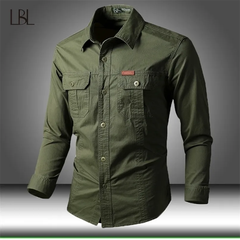 Hombres Ejército Táctico SWAT Soldados Camisa de combate militar Hombre Manga larga Hombre Slim Fit Transpirable Deporte Tops 220322