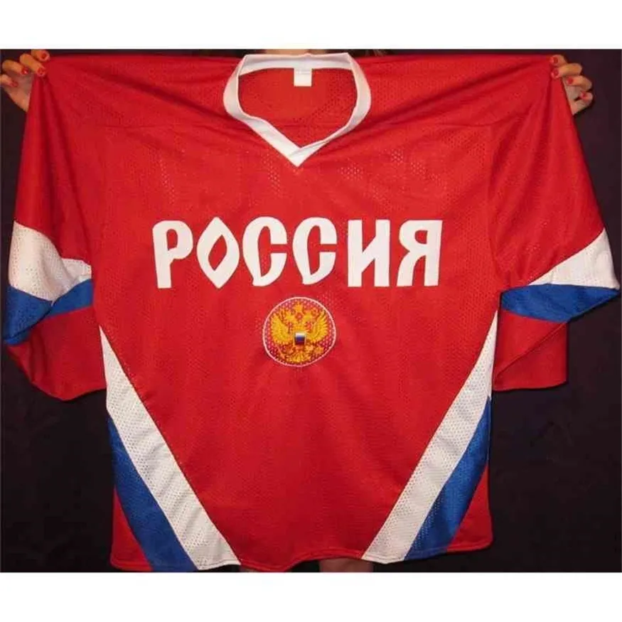 Nikivip Custom Jersey 5xl 6xl USSR CCCP Russian #Ilya Kovalchuk #71 Alexander Ovechkin #8 Pavel Datsyuk #13 Hockey Jersey Embroidery Anpassa alla NA