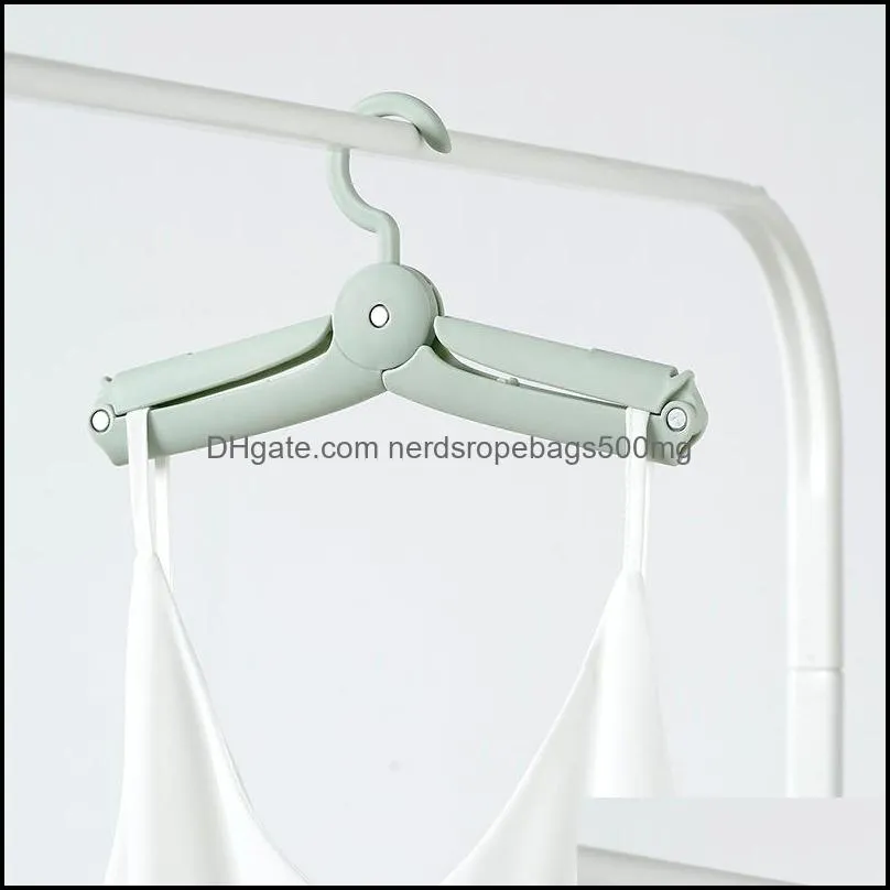 Multifunctional Mini Folding Hangers Travel Telescopic Portable Hangers 3 Colors Simple Household Foldable Clothes Hangers RRA12493