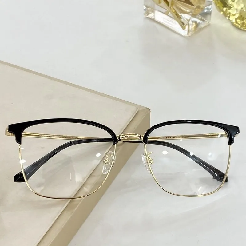 Brand design large square eyeglass frame simple box casual men and new women temperament plate glasses frame H00063