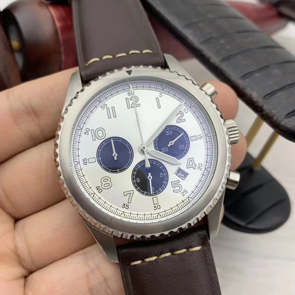 Chronograph Aviator Gents Black Smart Watch 46mm Aviator