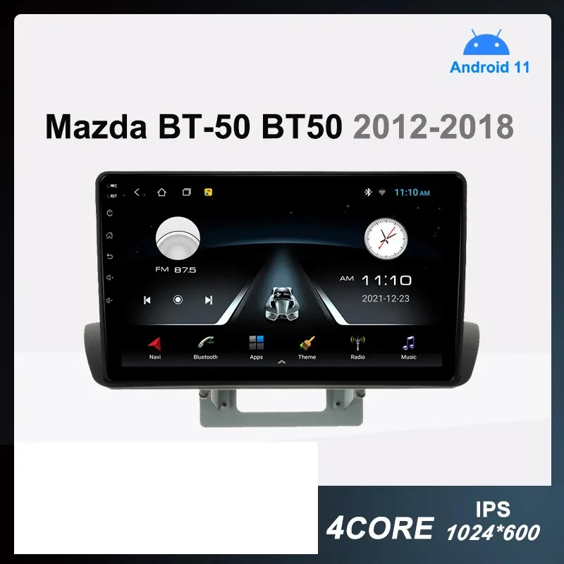Mazda BT50 2012-2018ラジオマルチメディアプレーヤーステレオGPSナビゲーション用Android 10 Car DVDビデオ