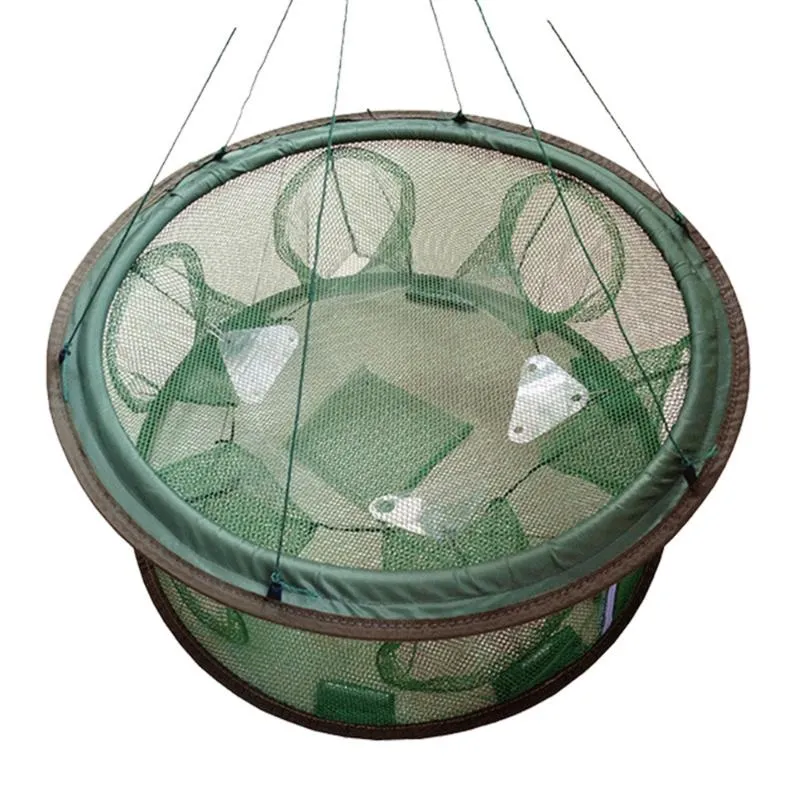 Foldable Bottom Feeder Fishing Net With Automatic 5 21 Holes For Shrimp,  Crab, And Bottom Feeder Fish Casting From Moveupstore, $14.69