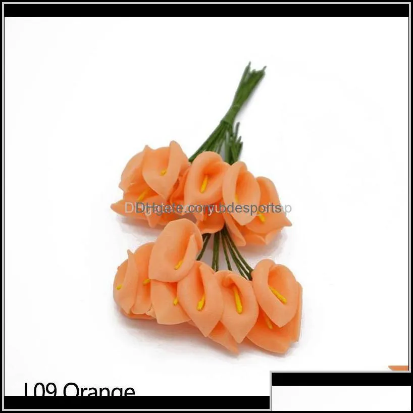 Decorative Wreaths Festive Supplies Home & Garden Drop Delivery 840 Pcs/Lot Artificial Mini Flowers Head Handmade Pe Foam Calla Lily