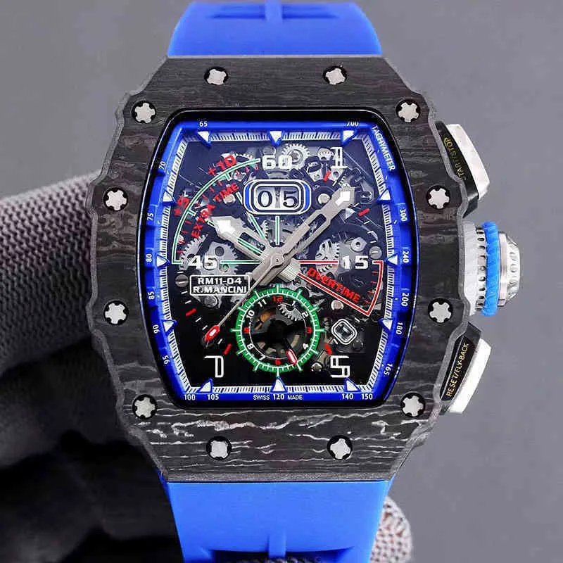 Uxury Watch Data Trend Watch Richa Milles RM11-04 Seria 2824 Automatyczne mechaniczne taśmę z włókna węglowego