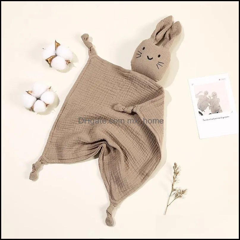 towels robes gauze cat rabbit toddler toy pacify appease towel handkerchief comforters muslin soft baby security blanket z6510