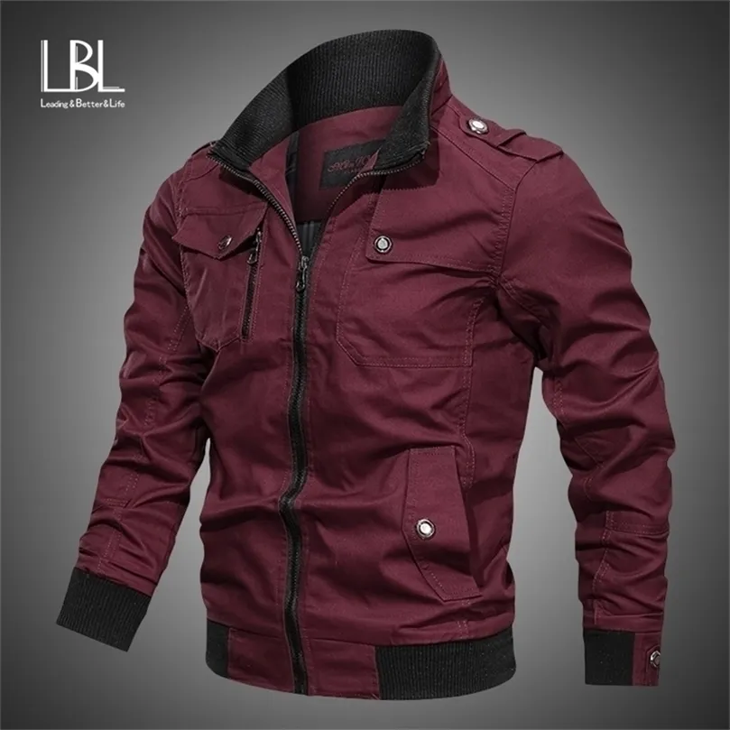 Fashion Varsity Jacket Men Coat Casual Solid Giacche militari Mens Zipper Coat Outwear Slim Fit Primavera Autunno Abbigliamento di marca 201127