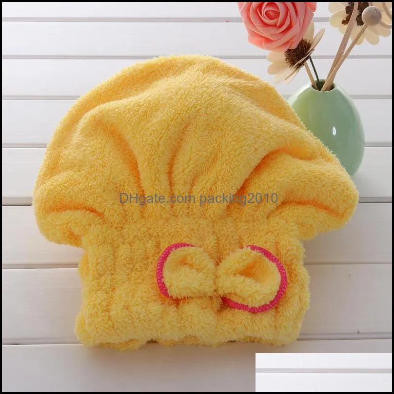 Home Textile Microfiber Solid Hair Turban Quickly Dry Hair Hat Wrapped Towel 6 Colors Available Superfine fiber fabrics WA0637