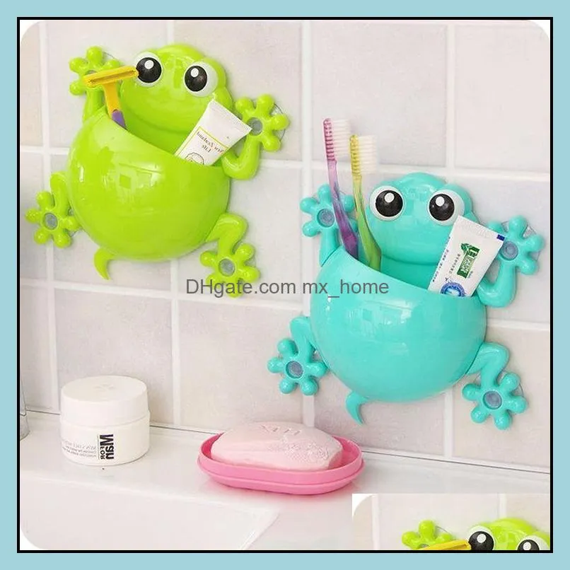 cute lovely cartoon gecko model toothbrush toothpaste holder bathroom sets suction hooks tooth brush container