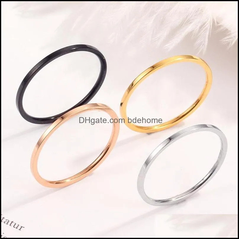 minimalism stainless steel thin rings toe size 3-10 mens band finger rings for men and women wholesale jewelry