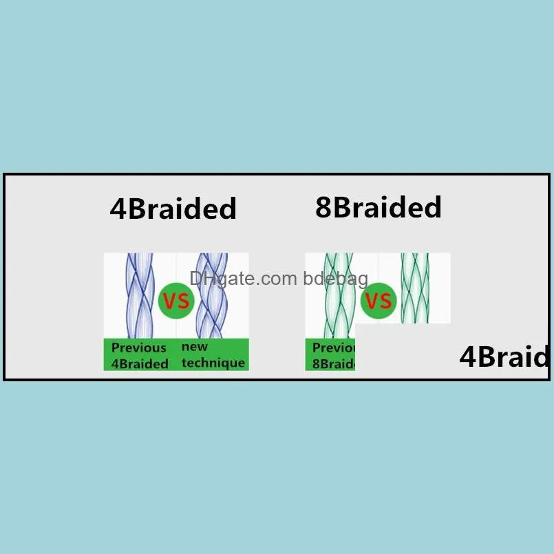 HOT! 500m/1640ft PE line 4Braided Fishing Line 1M/10M per color Multicolored 10-100LB Test for Salt-water Hi-grade Performance High