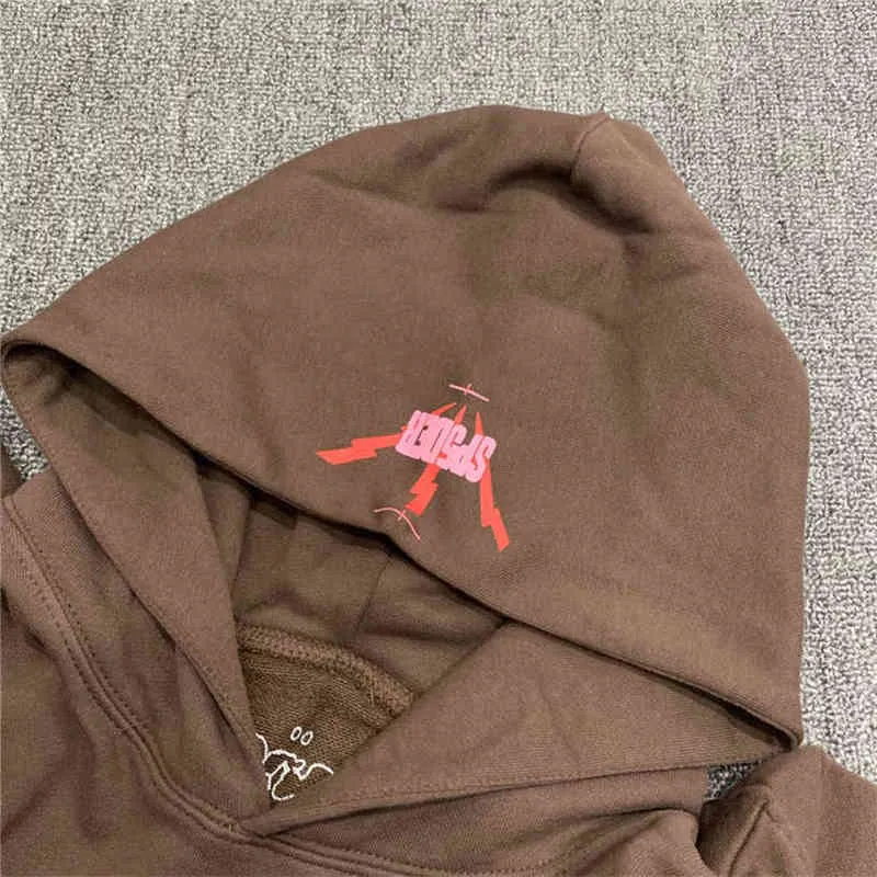 2022 Red  555555 Hoodie Men Women High Quality Angel Number Puff pastry Printing Graphic Spider Web Sweatshirts T220721