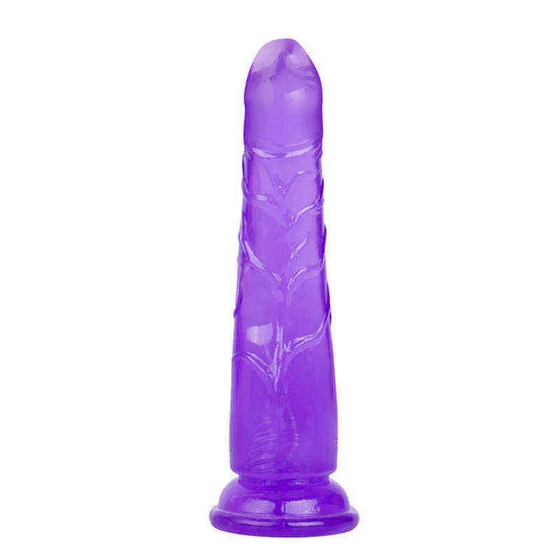 NXY-Dildos, 4 Farben, weiches Gelee, realistisches Anal-Umschnalldildo mit Saugnapf, Spielzeug für Sex mit Erwachsenen, 0328