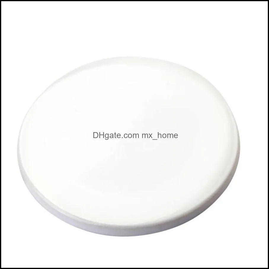 Pads 9cm Sublimation Blank Ceramic Coaster White Heat Transfer Printing Custom Cup Mat Pad Thermal