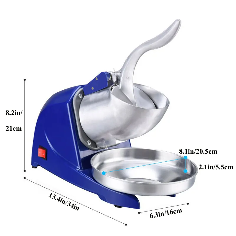 Tritaghiaccio elettrico Rasoio per ghiaccio Cono di neve Macchina per rompere i blocchi di ghiaccio Macchina per frullati commerciale 220V