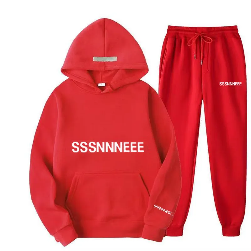 Heren set paar tracksuit sets sport trui hoodies tracksuits pakken sweatshirts mannen tracken zweetpak 3d letters geprinte jassen hoodies broek zweet