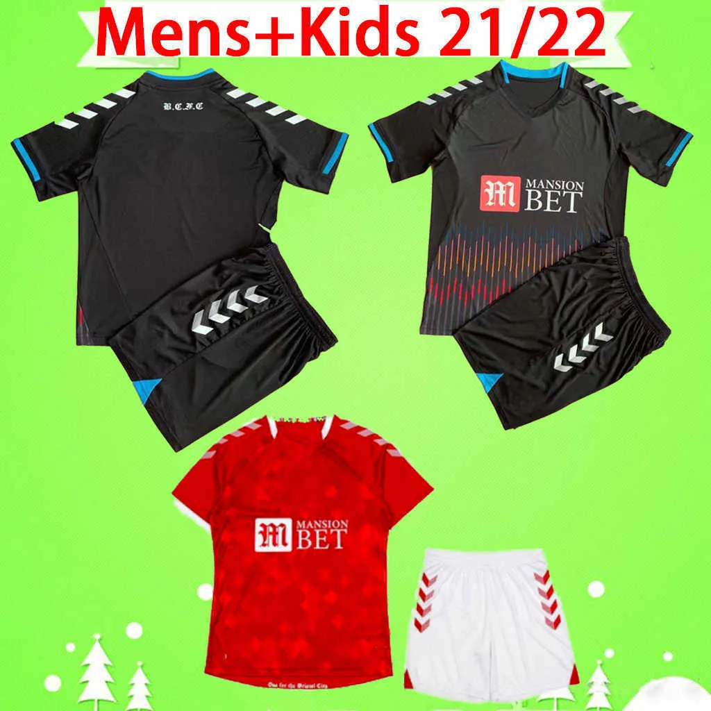 Kit para niños para hombres 21 22 Bristol City Soccer Jerseys Adulto Hogar lejos The Robins PATERSON WELLS WEIMANN Kits Boys Sets Camisetas de Futbol
