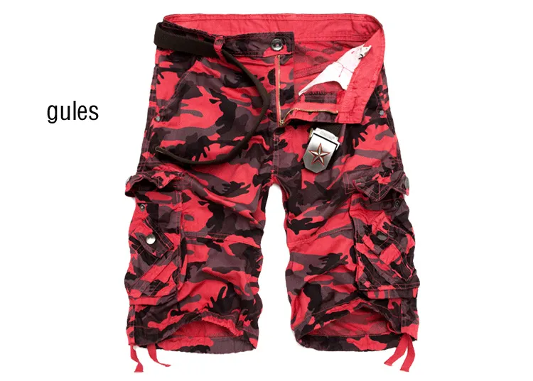 Red camo cargo shorts shop