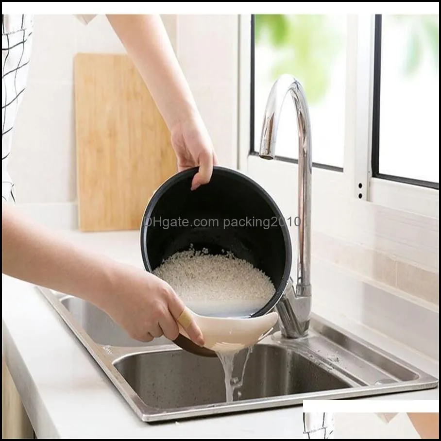Other Kitchen Tools Kitchen Dining Bar Home Garden Street Stall Explosion-Style Rice-Washing Artifact Mti-Functional Spoon With Draining