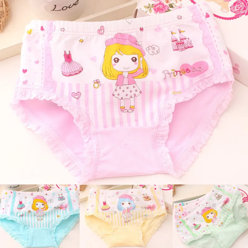 Wholesale Set Of 4 Cotton Princess Panties For Girls, Sizes 3 9